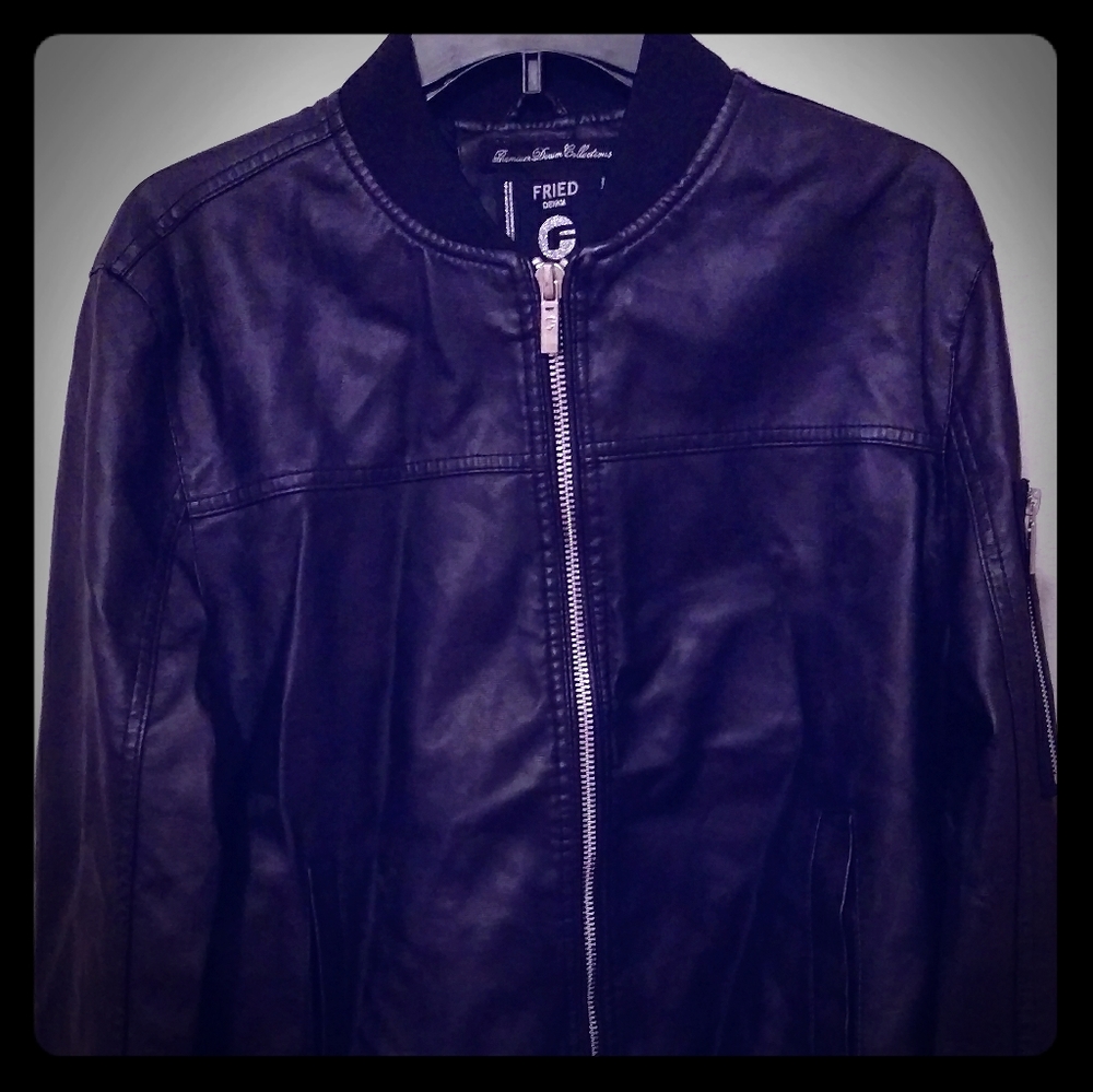 Fried Denim-Faux Leather Jacket!